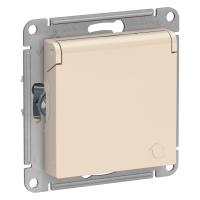Розетка c/з со шторками бежевая  16А ATLASDESIGN