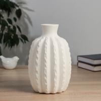 Ваза Себастьян d=5см,20*12см, керамика, белая