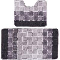 Коврик для в/к BANYOLIN SILVER из 2-шт.60*100 серый