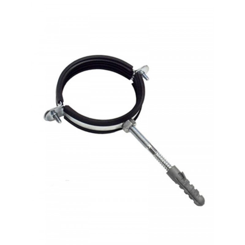 Хомут сантехнический 1/2' (20-24 мм) г айка м8. Хомут со шпилькой и дюбелем 4" (110). Крепление трубы 1. 2333). Хомут металл, с гайкой 1/2 (20-24).