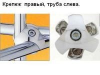R-2dx Держатель д/3х труб правый, труба слева