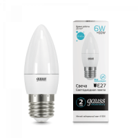 Лампа 6W E27 4100K  Gauss LED Eleventary Candle