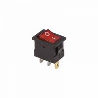 Выключатель клавишный  250V 6A (3c) ON-OFF красный Mini RWB-202,SC-768  REXANT