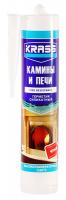 Герметик для каминов, печей силиконовый черный 300мл KRASS