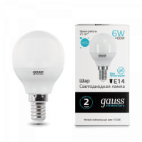 Лампа 6W E14 4100K LD53126 Gauss LED Eleventary Globe