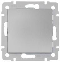 Выключатель 1-кл. проходной  WL-SW-1G-2W (серебро) Werkel