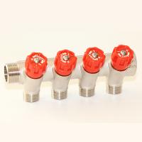 Коллектор 3/4"х1/2" с регулировочными  вентелями 4 выхода - 29/4 VERTUM