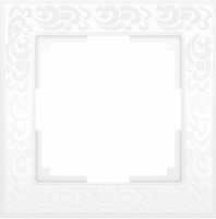 Рамка на 1 пост WL-Frame-01 Flock White (белый пластик, узор)  Werkel
