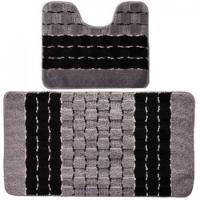 Коврик для в/к BANYOLIN SILVER из 2-шт.50*80 черный