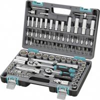 Набор инструментов 1/2",1/4", CrV,  94 предм. пластик. кейс STELS