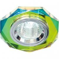 Светильник 8020-2 MR16 G5.3 7-мультиколор, серебро (перламутр)  FERON