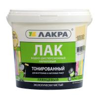 Лак водно-дисперсионный акриловый тонированный Махагон 0,9кг Лакра