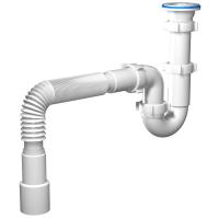 Сифон 1 1/2"*40 прямой, с гибкой  трубой  D0115 Анипласт