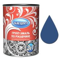 Грунт-эмаль по ржавчине алкидная 0,9кг Синяя РАСЦВЕТ