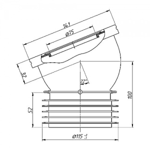 Труба фановая 100*45 град короткая W4228 Анипласт