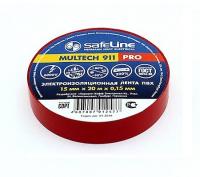 Изолента 15*10 красный 10/250 Safeline