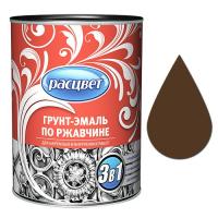 Грунт-эмаль по ржавчине алкидная 0,9кг Шоколадная РАСЦВЕТ