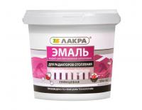 Эмаль акриловая для радиаторов белая глянцевая 0,9кг Лакра