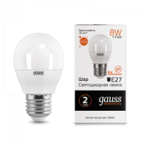 Лампа 8W E27 2700K Gauss LED elementary Clobe
