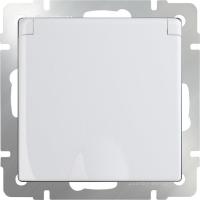 Розетка влагозащитная  с/з с з/кр и шт. WL-SKGSC-01-IP44 (белая) Werkel