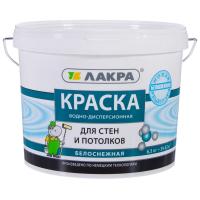 Краска водно-дисперсионная для стен и потолков Белоснеж.6,5кг база А Лакра