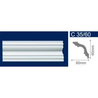 Плинтус С35/60 60*60 Белый 2м потол. 