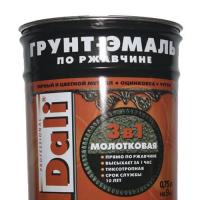 Грунт-эмаль по ржавчине молотковая, зеленая 0,75 л Dali