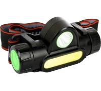 Фонарь налобн. Е1340 (акк. 3,7В, 3Вт, 2реж, черн XPE+COB LED) Ultraflash