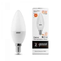 Лампа 8W E14  2700K Gauss LED elementary Candle