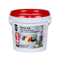 Краска акриловая  интерьерная д/стен и потолка база А 2,5 л Белоснежная DALI