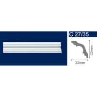Плинтус С27/35 экструдия 32*32 2м (140/уп)