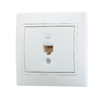 Розетка компьютерная  1СП белая 701-0202-139 Lezard