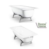 Ванна "DONNA VANNA" 140х70х40 Белая орхидея с антибактериальным покрытием DV-43901 (без ранта, 2,3мм)