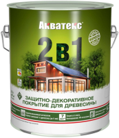 Защитное текстурное покрытие древесины (Орех) 2,7л "Акватекс"