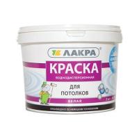 Краска водно-дисперсионная для потолков Белая 3кг База А Лакра