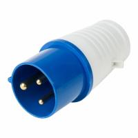 Вилка 023 2Р+РЕ 32А 220В IP44 переносная