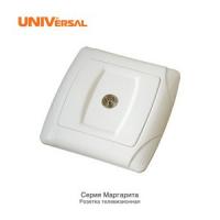 Розетка ТV тупиковая,4-2400Мгц (бел.) Маргарита Universal