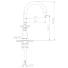 Смеситель для умывальника Lemark LM5706С "Дуэт" пов.изл. 1/2кер