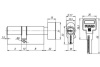 Цилиндр с вертушкой  R602/80mm(35+10+35) PВ латунь,5кл. Fuaro